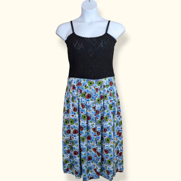 V. RDS Abstract Front Button Rayon Skirt - Picture 4 of 7